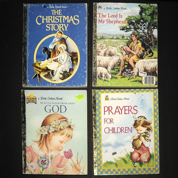 VTG Little Golden Books Lot of 4 Religious Prayers, Lord is My Shepard 50's-80's - Picture 1 of 7